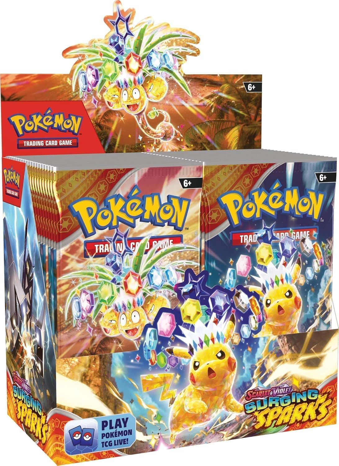Pokémon Trading Card Game: Scarlet & Violet - Surging Sparks Booster Display Box, 36 Packs, 250+ Cards Collection
