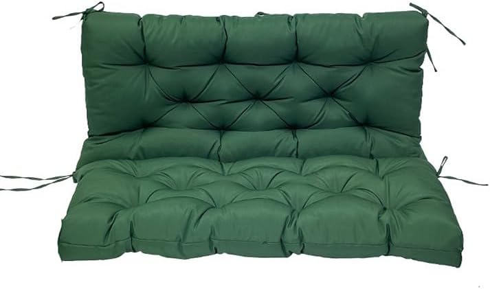 Porch Swing Cushion with Backrest,Waterproof Bench Cushion Replacement for Outdoor Furniture 2-3 Seater 4