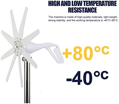 12000W Wind Turbine Generator Kit with 8 Blades, MPPT Controller, Adjustable Wind Direction, Low Start Speed 2.5m/s - Perfect for Home & Farm Renewable Energy Solutions