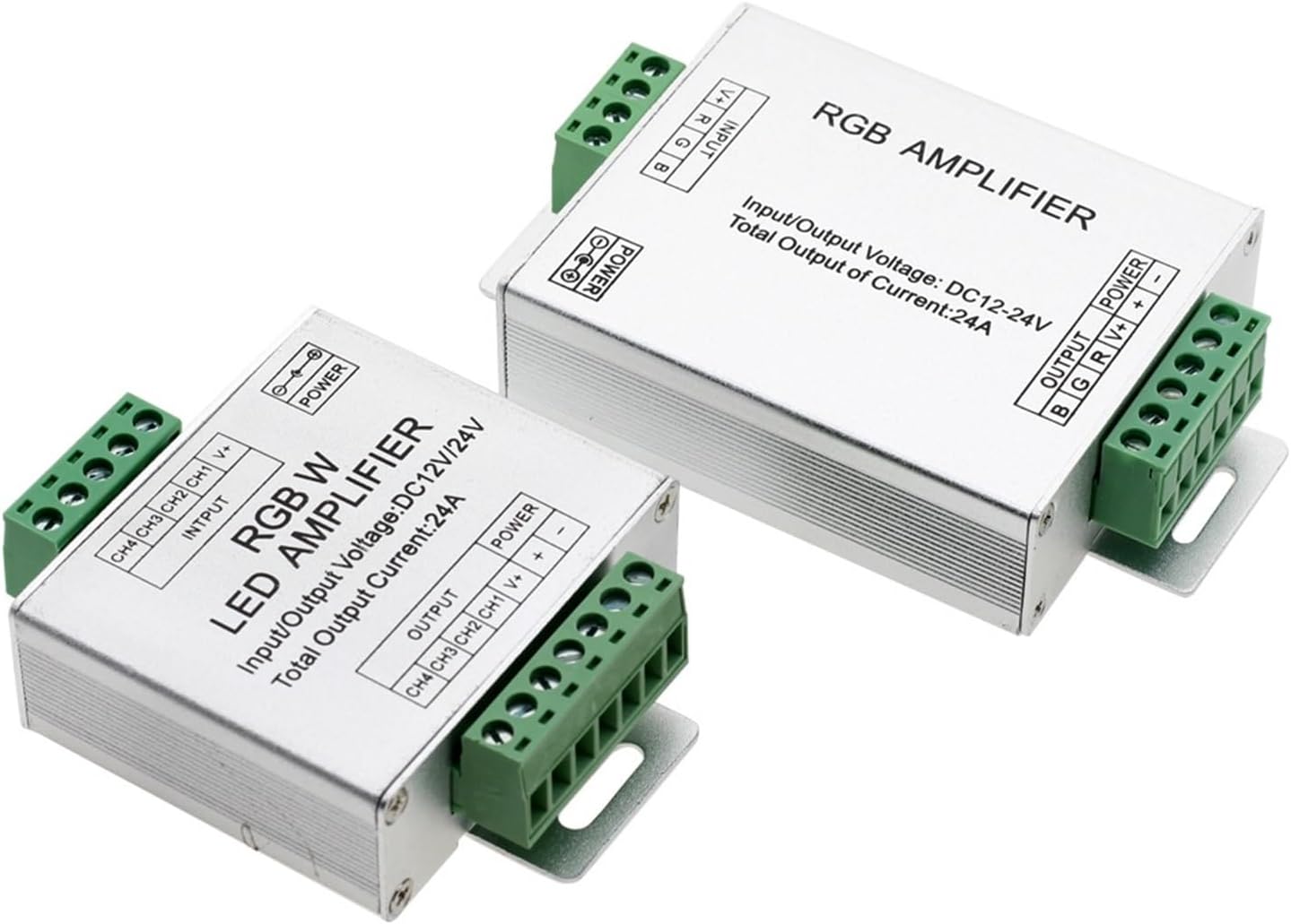 1pc LED RGBW/RGB Amplifier DC12-24V 24A 4 Channel Output Strip Light Power Repeater Console Controller(RGB)
