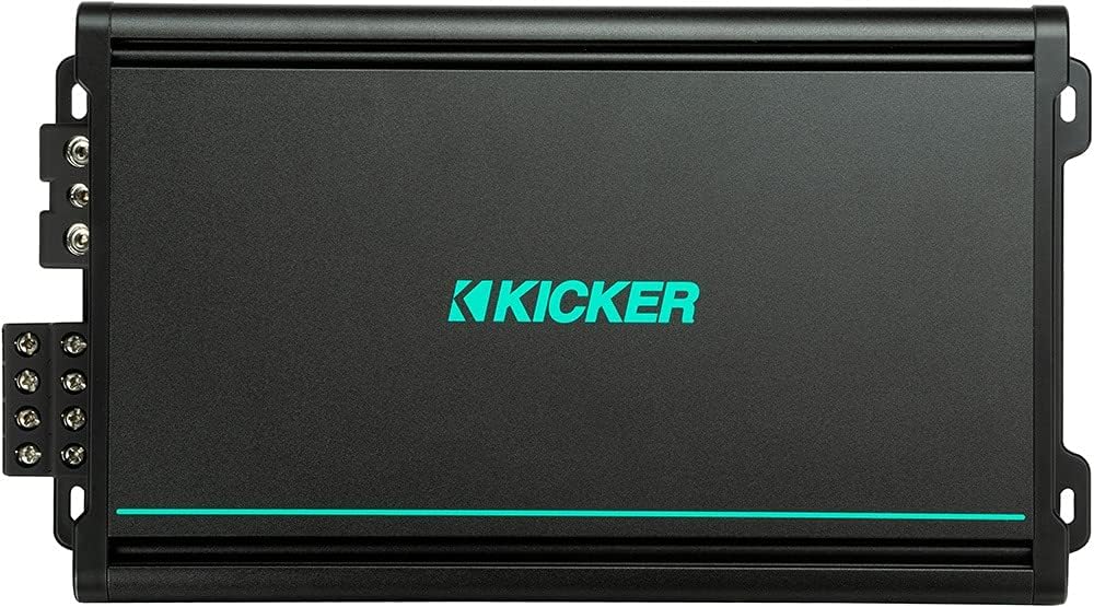 KICKER Amp and Wiring Kit Package of 2 Items 600W 4-Channel KMA Series Marine Amplifier with 8AWG Power Wiring Kit - Boat Kit - 48KMA600.4 Amplifier & 47KMPK8 Wiring Kit