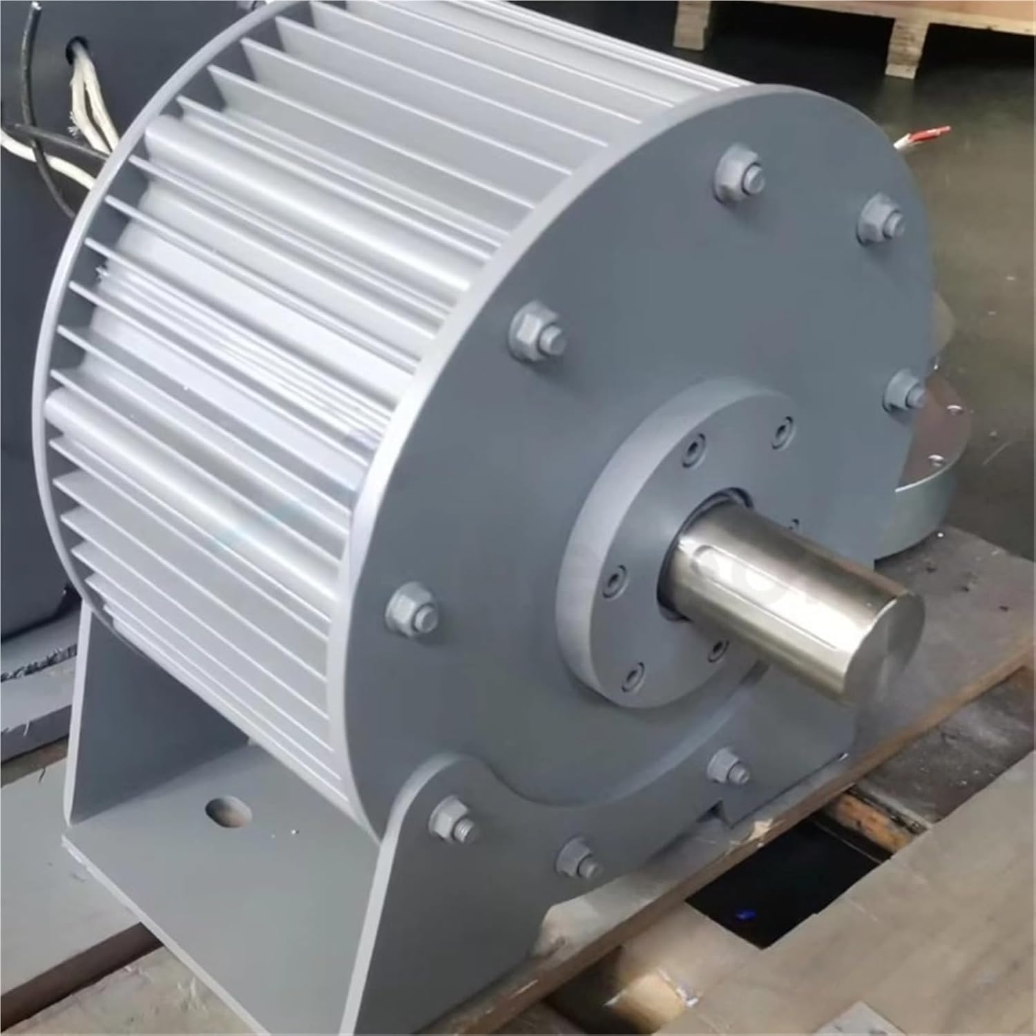 10KW 20KW Low Speed Permanent Magnet Generator 48V 96V 220V 380V 3 Phase AC Alternators Use for Motor Drive Water Wind Turbine(with Base,48V_20KW)