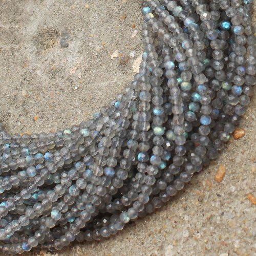Labradorite Beads AAA 2.5mm Full Strand Natural stone 13 inches