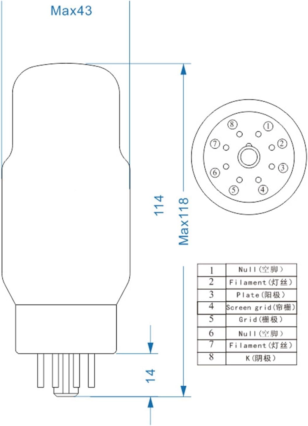 6CA7-Z/EL34 Tube Pairing Replacement 6CA7 EL34B 6CA7-T Amplifier Accessories