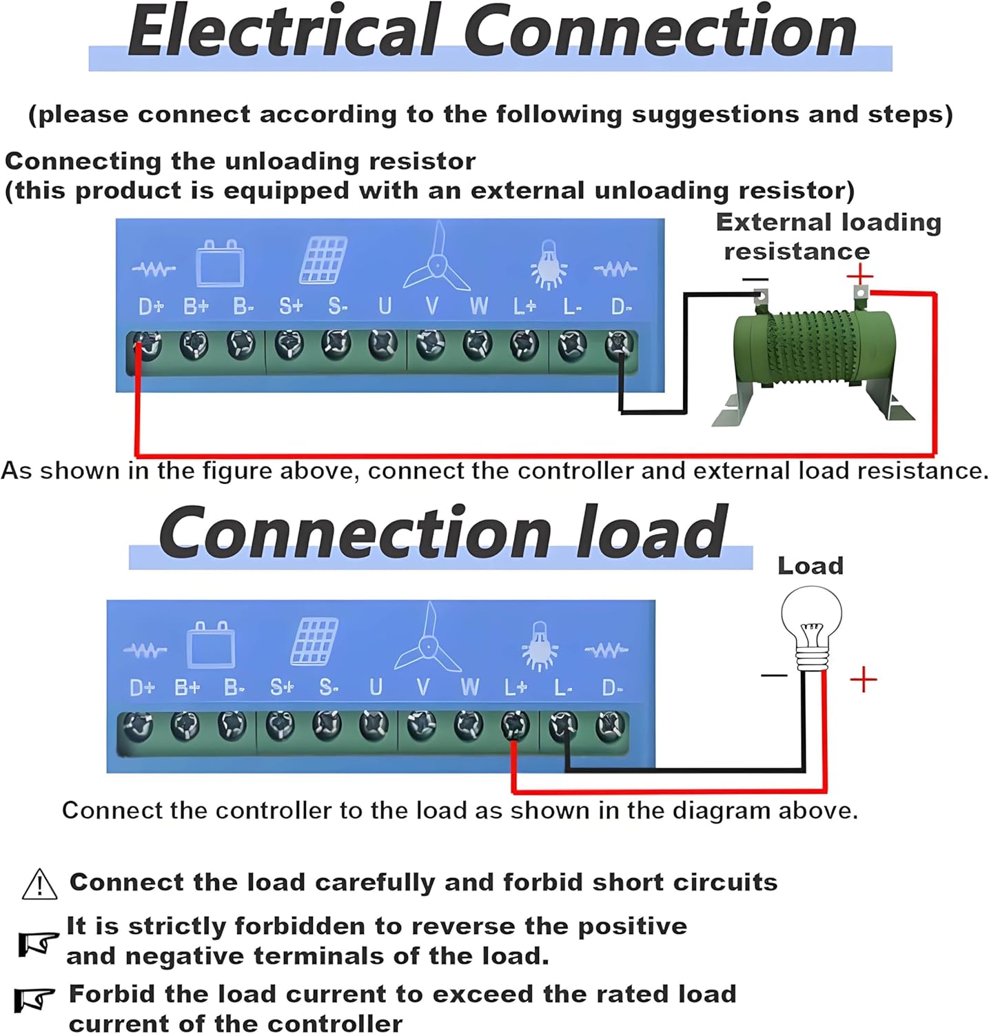 24v/48v Wind-Solar Hybrid Charge Controller with Boost LCD Screen and Mppt Charging Mode, Suitable for Off-Grid Power Generation and Wind-Solar Hybrid Lighting12000W