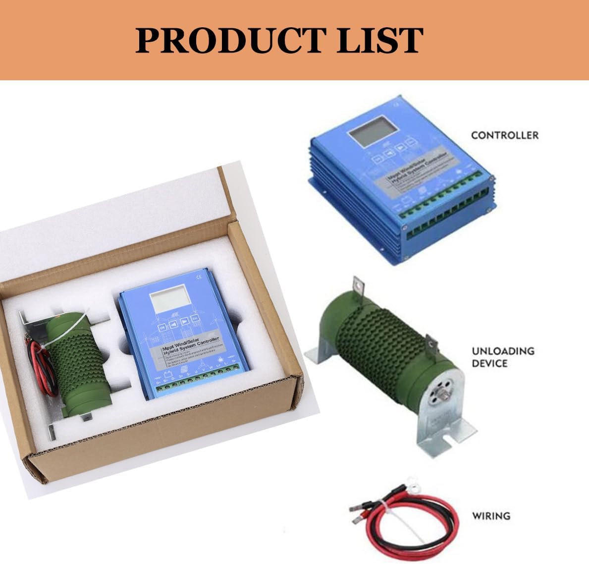 400W/600W/800W Wind Solar Hybrid Charge Controller, 12V/24V/48V MPPT Hybrid Boost Controller for for Wind Turbine & Solar Panel,24V/48V-Wind800W+Solar600W