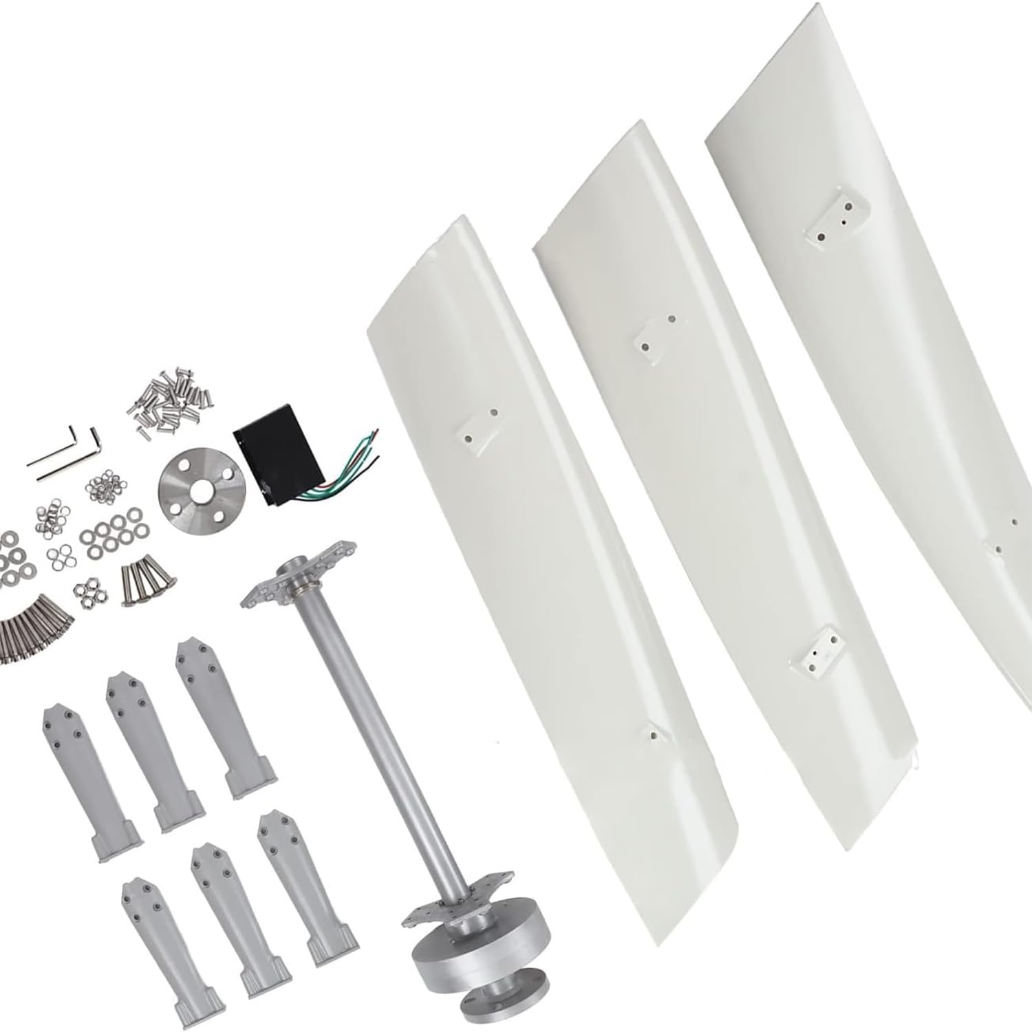 Vertical Wind Generator Kit, Vertical Magnetic Levitation Wind Turbine with 3 Blade and Controller, High Wind Energy Utilization and Strong Wind Resistance Suitable for Courtyards Factories