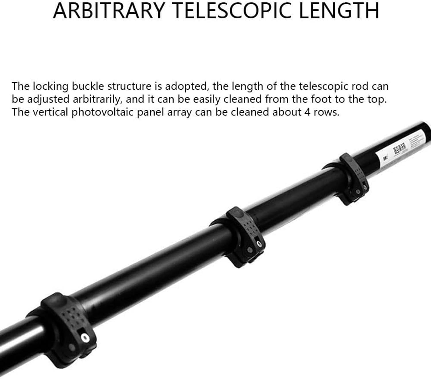 Electric Photovoltaic Panel Cleaners Outdoor Cleaning Tool, Solar Panel Electric Cleaning Brush Adjustable Extension Handle for Window Glass, Solar Panel Freebattery-3.5M