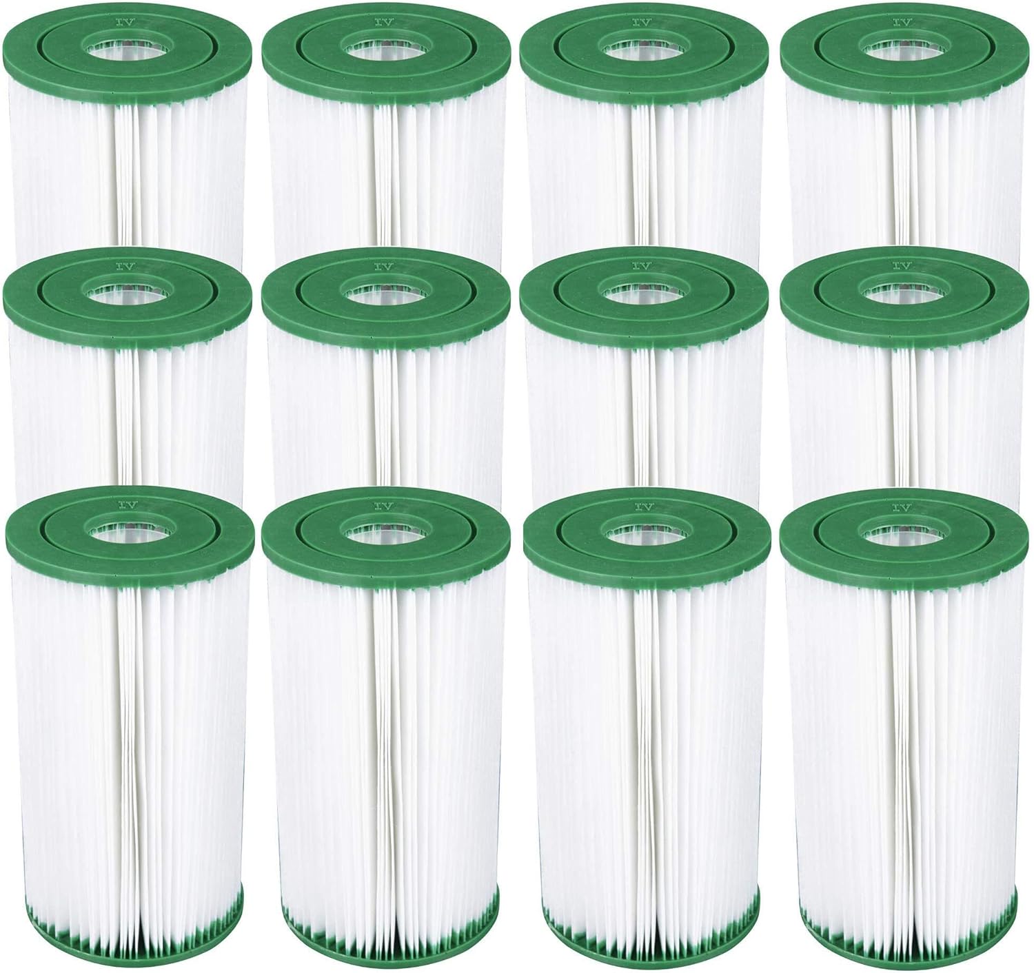 Bestway 12 Coleman Type IV/B Filter Cartridges for 2500 GPH Above Ground Pool Filters