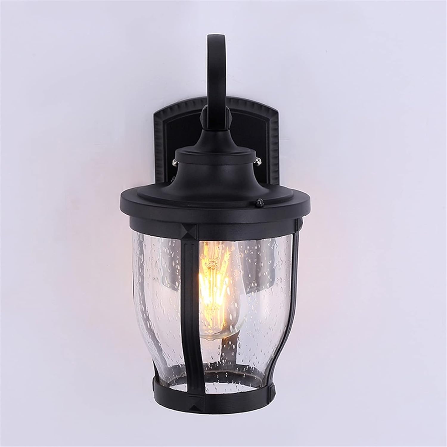 Wall Lighting Modern Wall Sconce European Wall Light Garden Outdoor Wall Lamp European Large Speaker Wall Lamp Waterproof Brief Mounted E27 Decoration Glass Lantern Wall Light Lighting Fixture