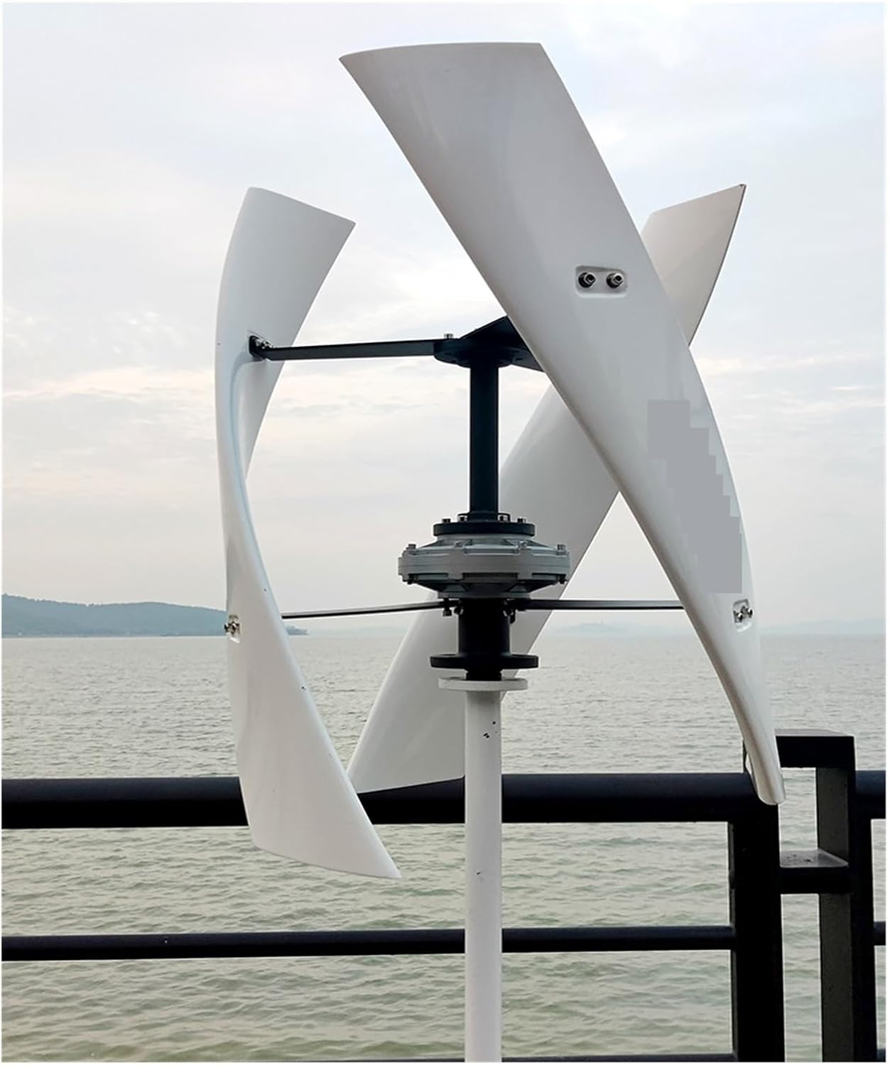 5KW 24V 48V Vertical Axis Low-Speed Wind Turbine With Energy And Low Noise For Household Use Horizontal Rotation With High Efficiency Low Starting Speed for Home(With off grid system,24V_5000W)
