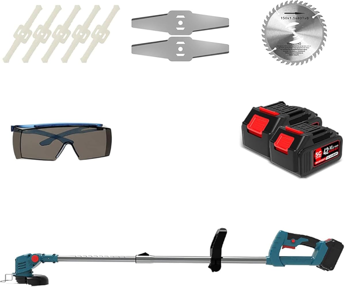 Cordless Lawn Mower Portable Electric Grass Trimmer Small Household Handheld Lawn Mower Rechargeable Lithium Battery, Portable Garden Trimming Tool