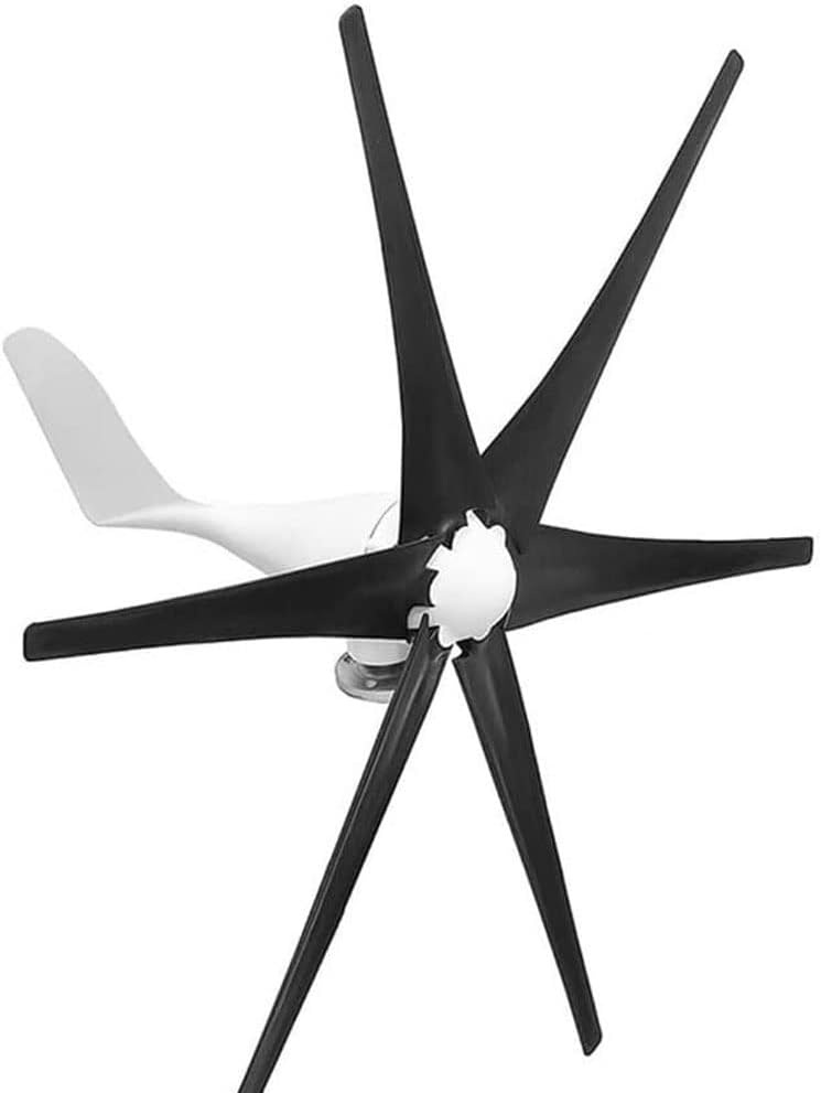 Horizontal Wind Turbine Generator Kit 300-400W, 3 Phase 6 Blades Power Motor Windmill for Home Farm Street Lamp with Controller