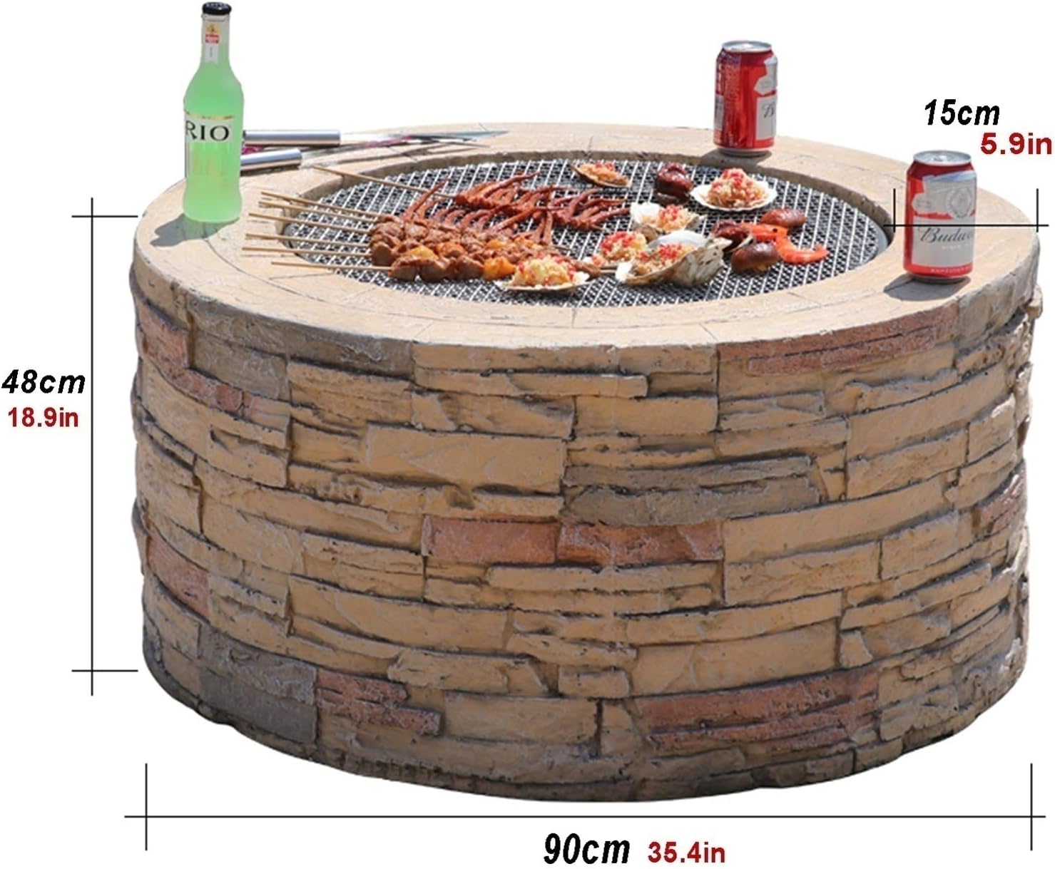 Outdoor Fire Pit 90cm/35.4
