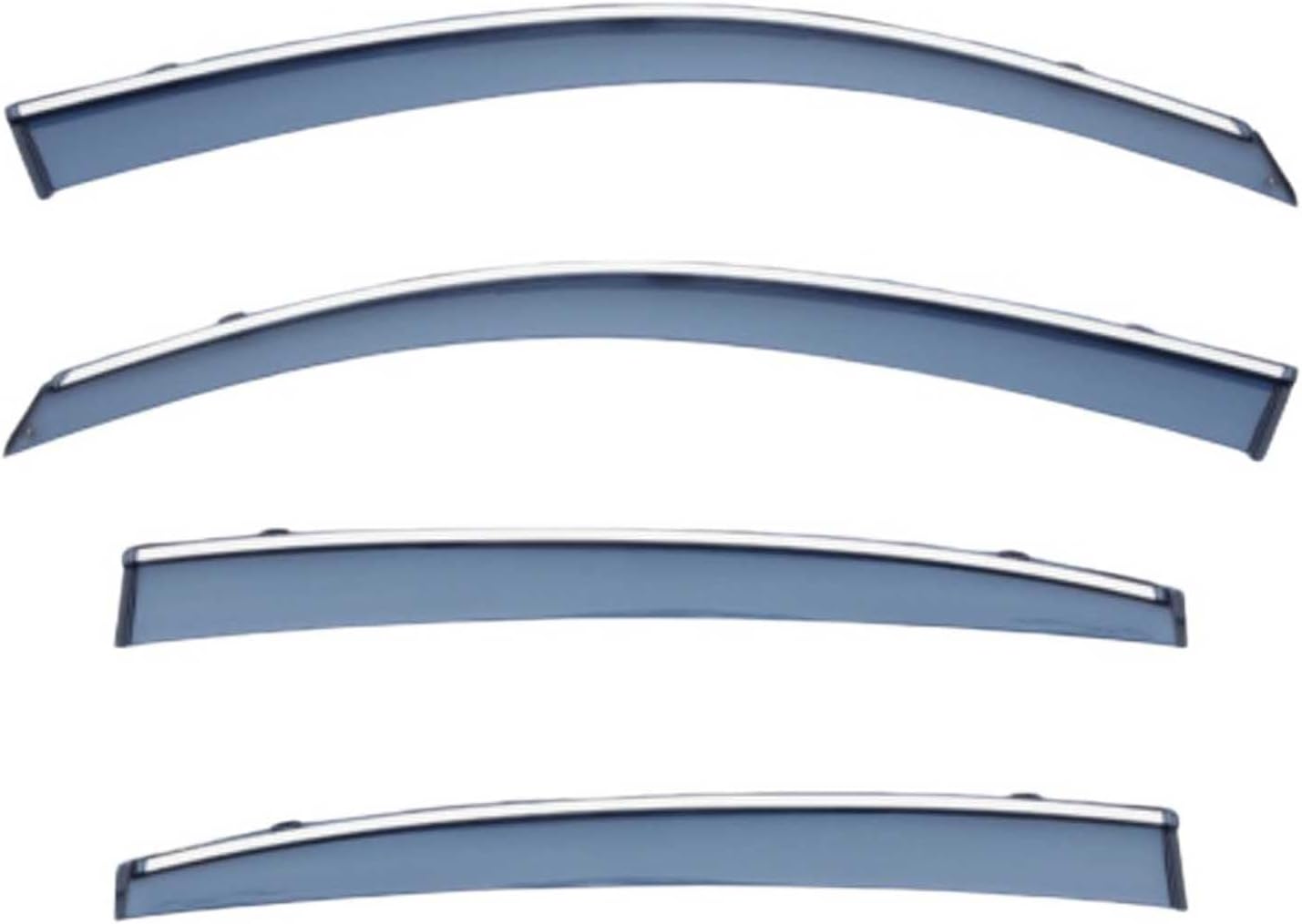 Window Deflectors for Kia K2 Hatchback MK3-QB 2011-2016, Sun Rain Guard Window Visors Vent Shades with Bright Stripes Car Accessories