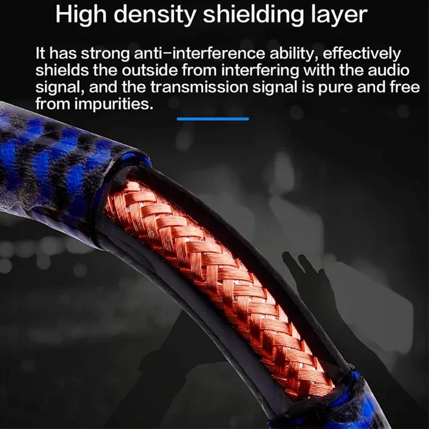 Guitar Audio Cable Dual 6.5mm To Dual 6.5mm Cable 1/4