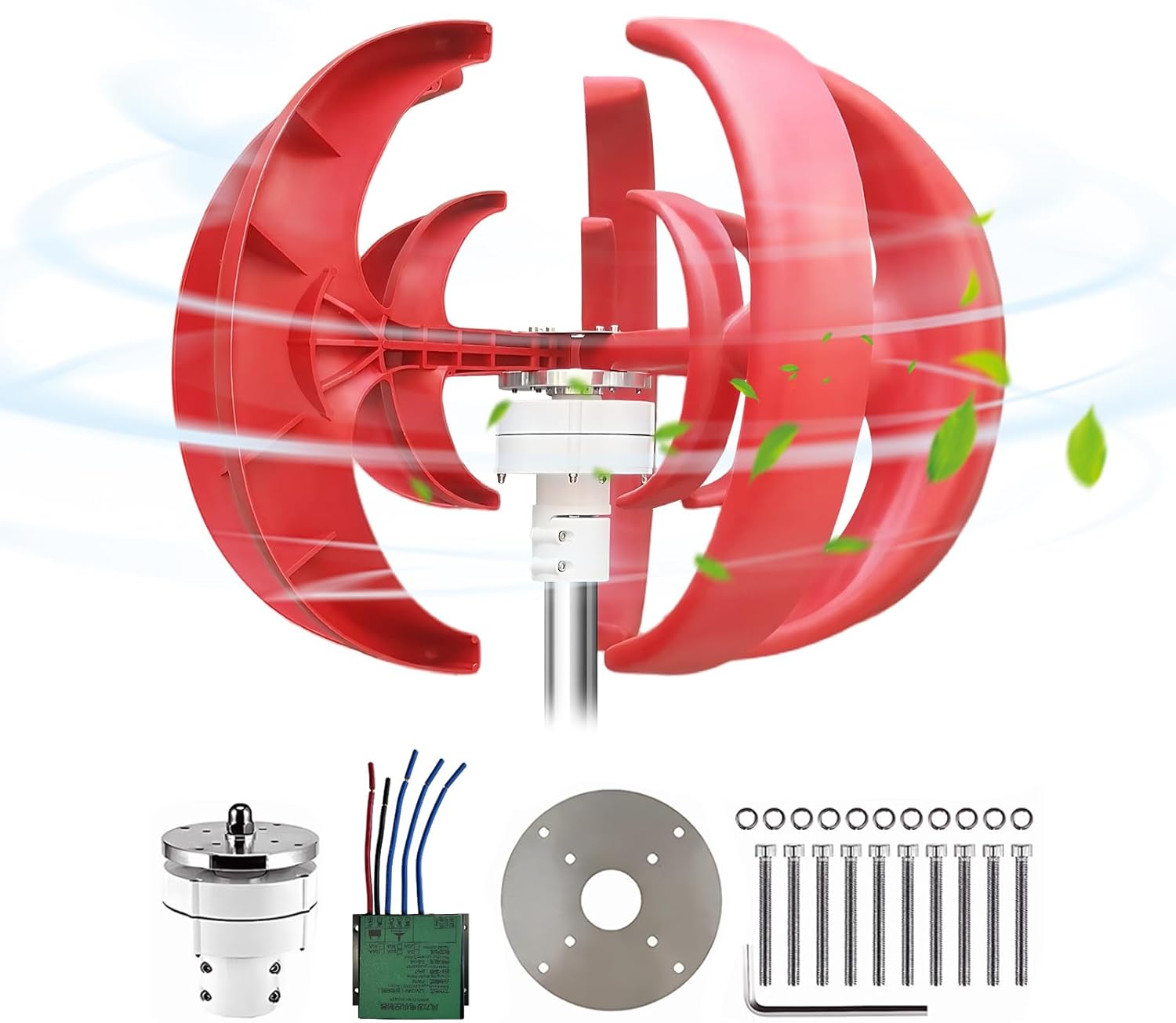 12V Windmill Generators Suit with Controller Marine Street Lighting Generator Rust Proof for Fishing Boat Terrace Cabin Ship