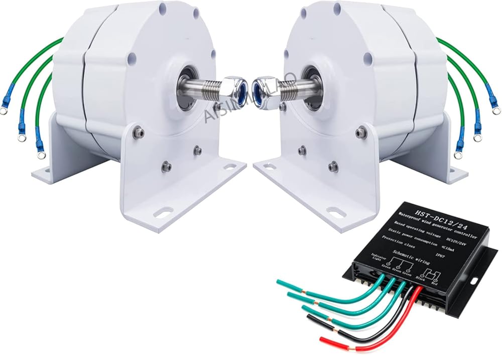 12000W Electric Generator Gearless Permanent Magnet Generator Wind Turbine Low Speed 110V/ 220V for Home(with Controller)