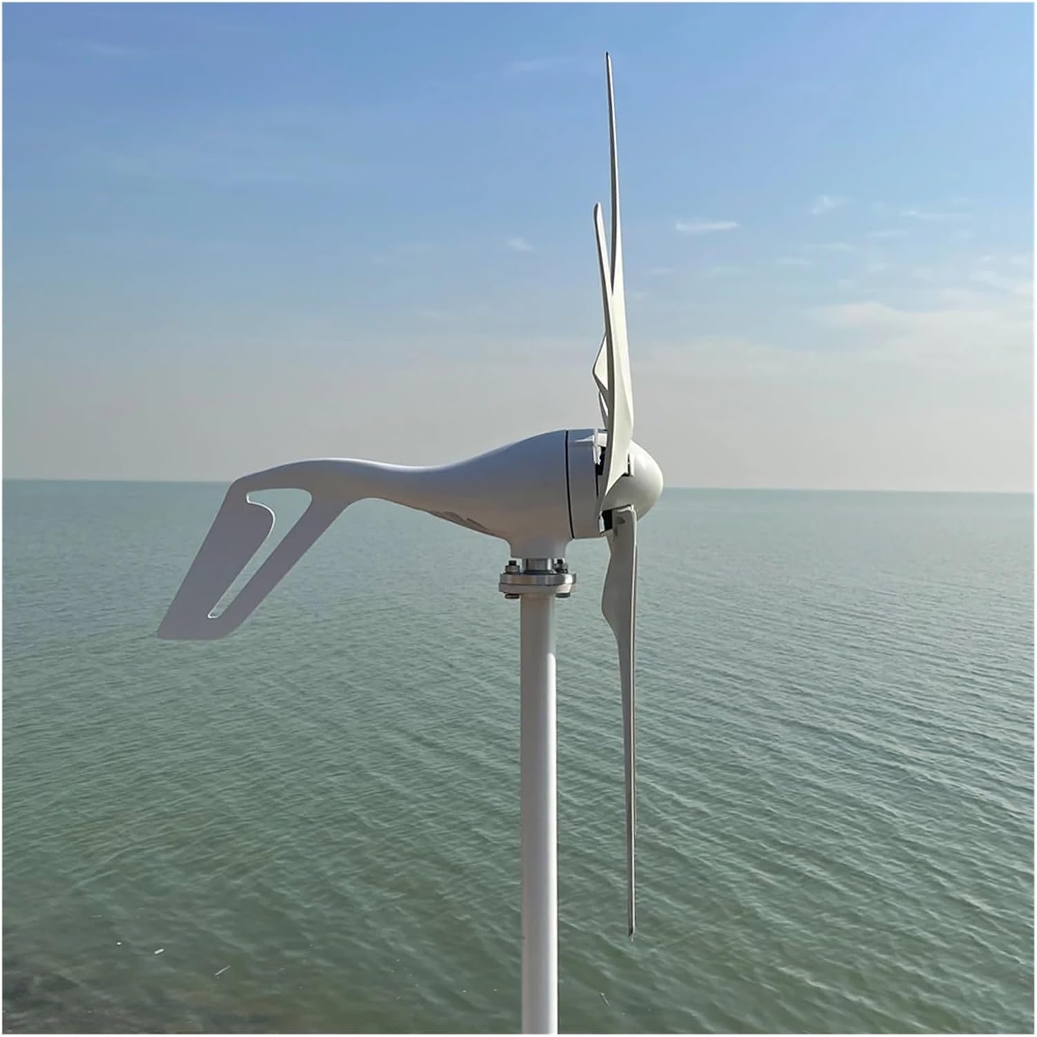 5000W Horizontal Wind Turbine 12V 24V 48V Small Power Generator Low Noise Windmill for Small Household Farms Low Starting Speed for Home(Hybrid Control,48V)