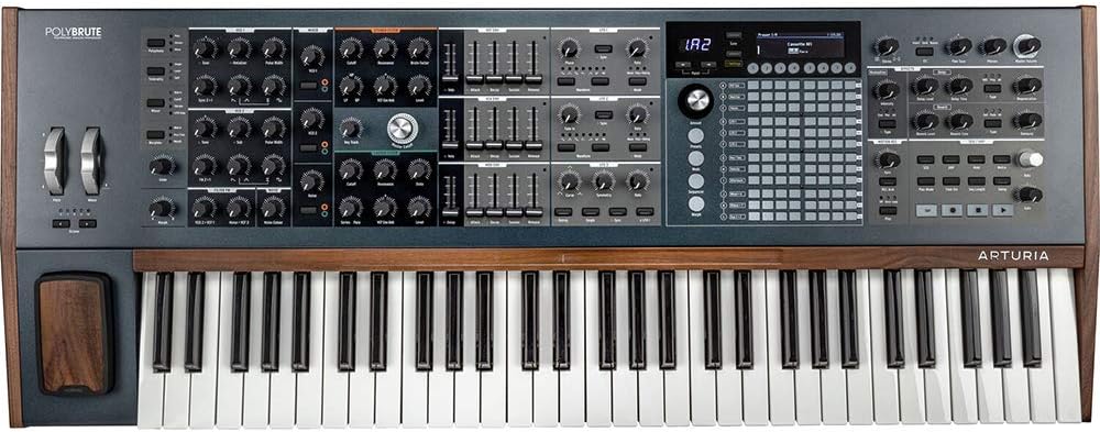 Arturia PolyBrute Analog Morphing Matrix Synthesizer Bundle with Piano Bench (Black, Small)