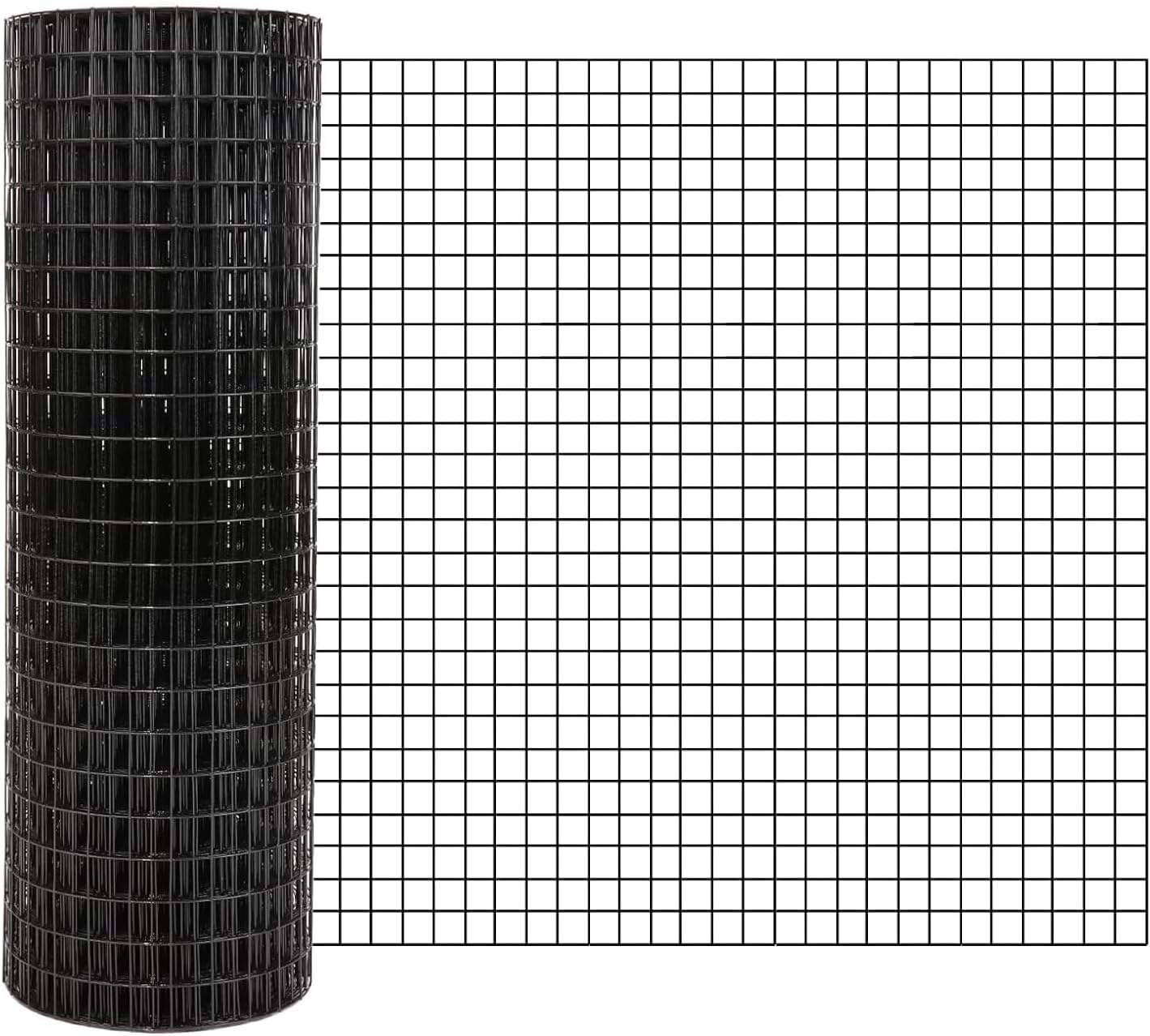 Hardware Cloth 1/2 in - 48 in x 100 ft Galvanized Chicken Wire Mesh Roll, Hot-Dipped After Welding for Chicken Coop Accessories, Rabbit Cages & Poultry Netting – Durable Chicken Wire Fencing, Black