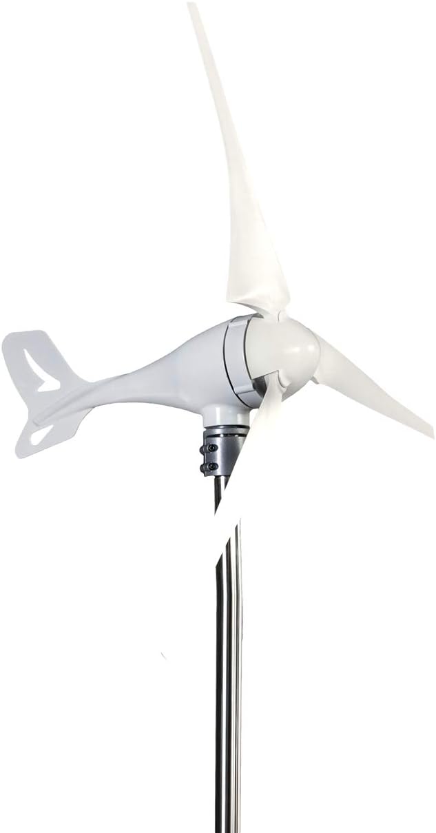 600W Horizontal Wind Turbine Generator Windmill 12V/24V with 3 Blades and Charge Controller for Home Use,12v