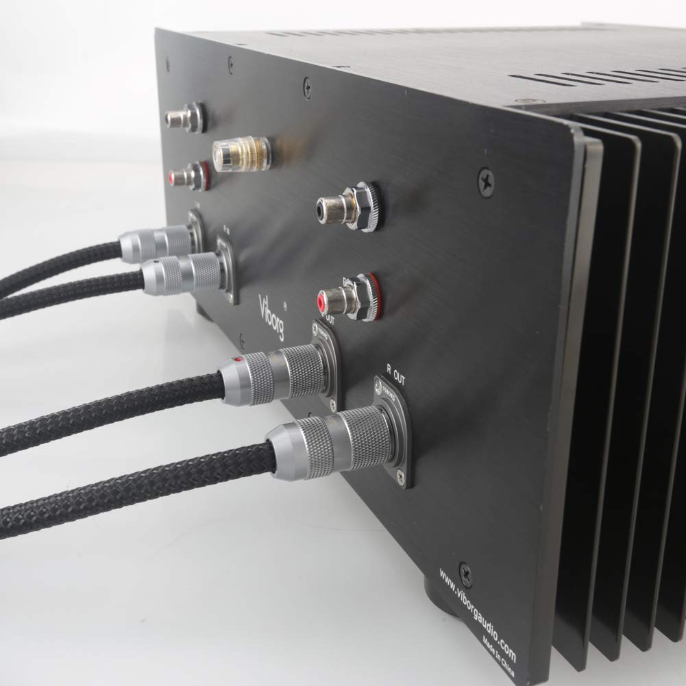 Viborg Hi-end XLR Cable Male to Female 4.9FT 4 Core Pure Copper Hi-Fi Microphone Cable Dual-Shielded for Mixer, Amplifier, Audio Interface, Studio Equipment (02VA801)