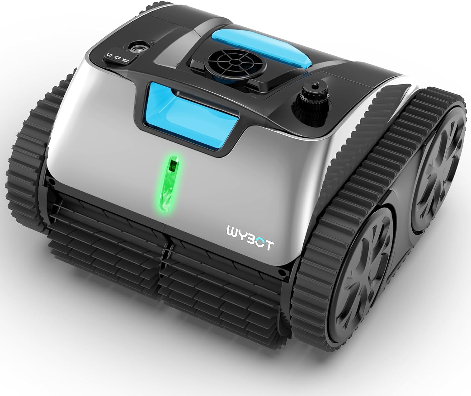 WYBOT Robotic Pool Vacuum,Infrared Intelligence, Manual Mode Switching with APP, Wall Climbing Pool Cleaner, 180~210Mins, 2152 sq.ft, Ideal for Inground Pools C1Max