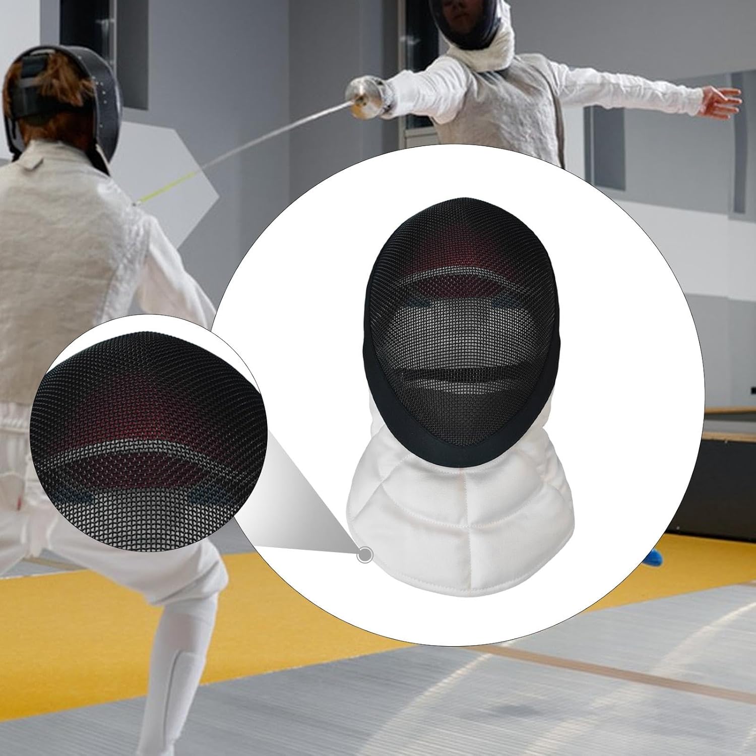 Generic Fencing Face Cover Breathable Professional Kendo Stabproof for Accessories Coach Fencing Helmet