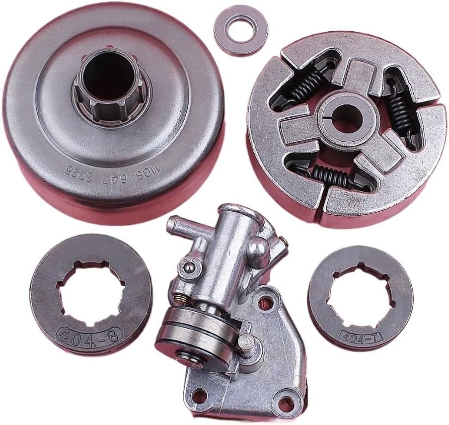 Garden Parts Clutch Drum Oil Pump Assy for Stihl 070 .404 8 Teeth 7 Teeth Sprocket Rim Chainsaw Replacement Spare Part, 006PTATT