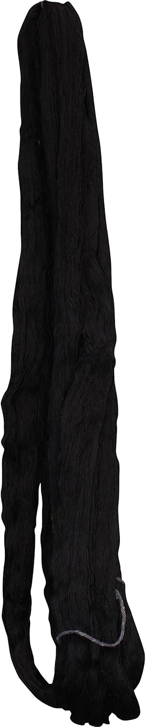 Full Funk Thin Twisted Cotton Cord Thread Yarn, 300-400gm, Black