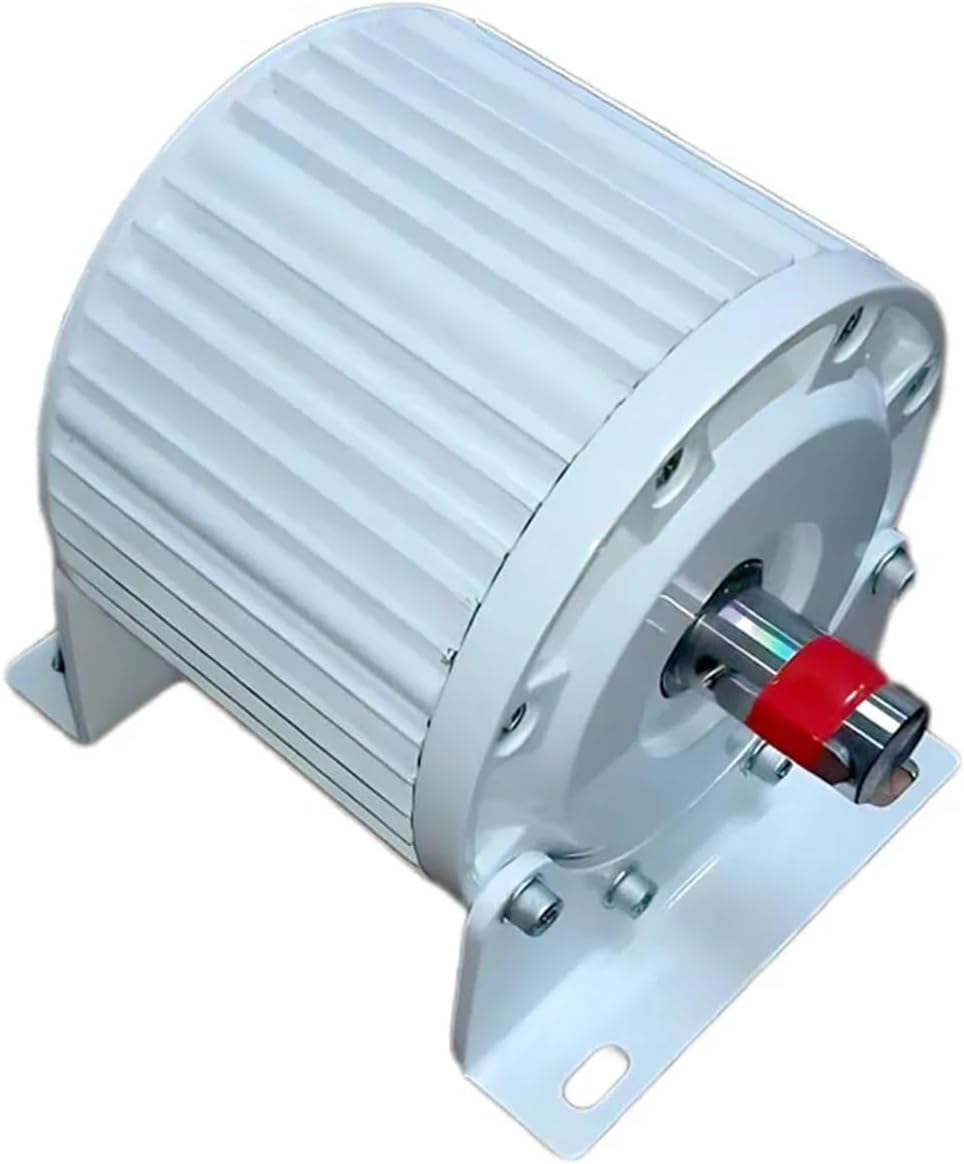 Low RPM Wind Turbines Generator 3KW 5KW 8KW 10KW 500RPM Gearless Permanent Magnet Generator AC tors Use for Wind/Water Turbine Low Starting Speed for Home(Without Base,120V_3000W)