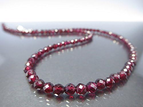 fantastic african garnet necklace red gemstone collier birthstone gift present birthday girlfriend gemstone natural silver platedcollier 4.2mm 48cm