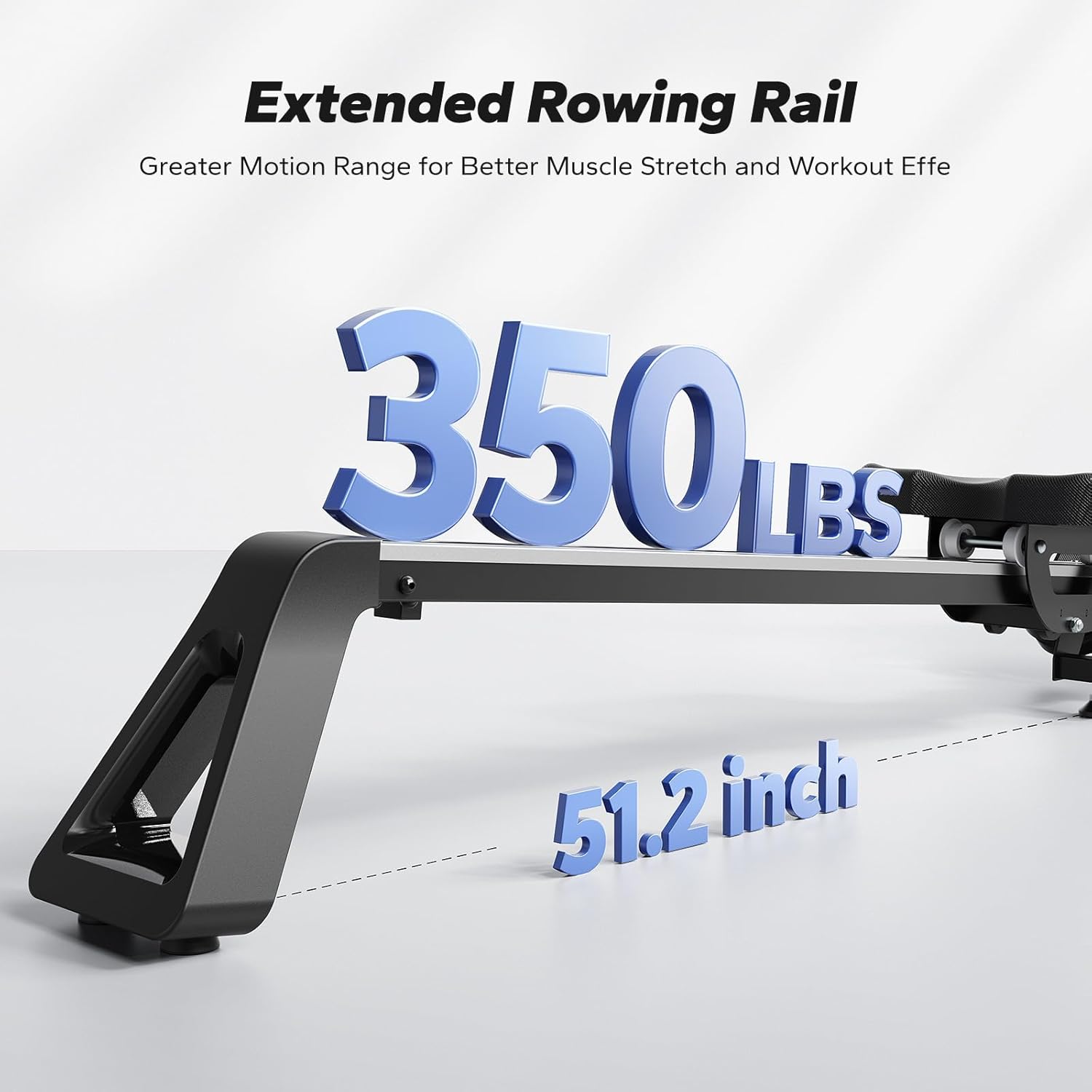 MERACH Rowing Machines for Home, Powerful Electromagnetic Row Machine with 51.2