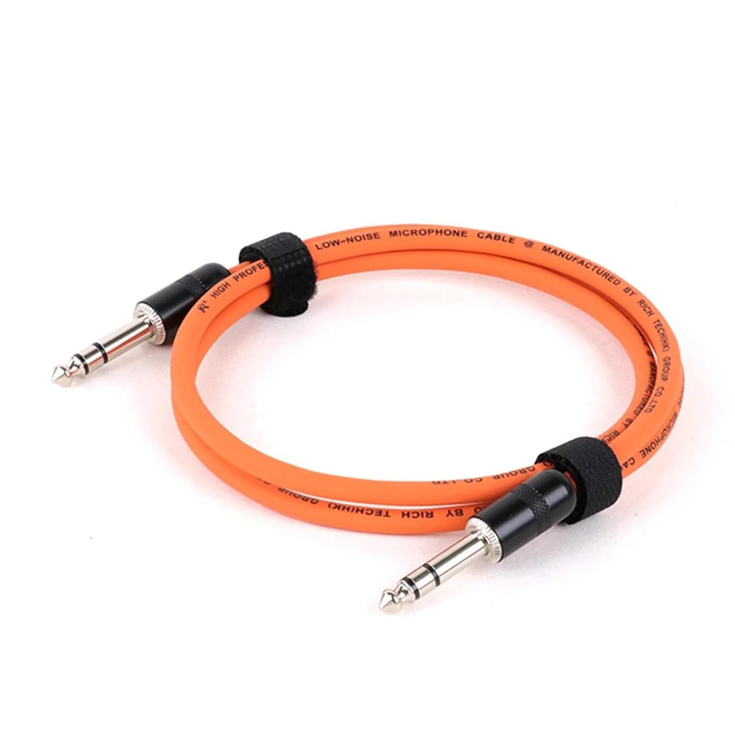 TSTS Guitar Audio Cable 1/4 Inch Straight Instrument Cable Stereo Professional Colorful Cable for Guitar Bass Amplifier Keyboard(Orange,15m)
