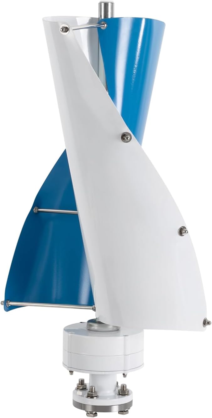 Gbonklong 500W Vertical Axis Wind Turbine Generator No Noise,12V Permanent Magnet Generator with Controller, Wind Turbine Wind Turbine Power Generation for Home Street Lighting (Blue)