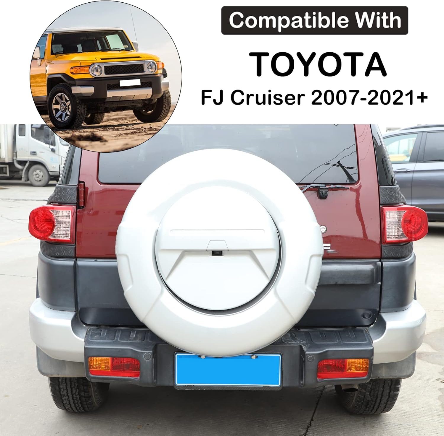 Aunginsy Car Cowl Body Armor Outer Cover Side Corner Guards Fit Toyot@a FJ Cruiser 2007-2021 Tail Light Taillight Fog Taill Wrap Angle Guard Trim Accessories