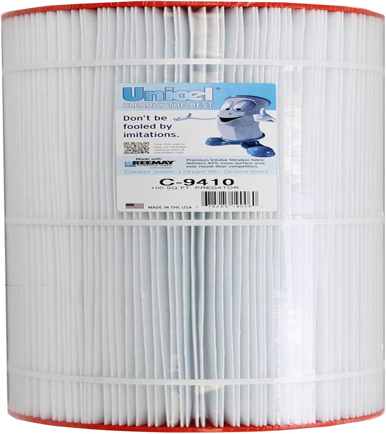Unicel C-9410 100 Square Foot Media Replacement Pool Filter Cartridge with 155 Pleats, Compatible with Pentair, American, Pac Fab, & Sta-Rite (2 Pack)