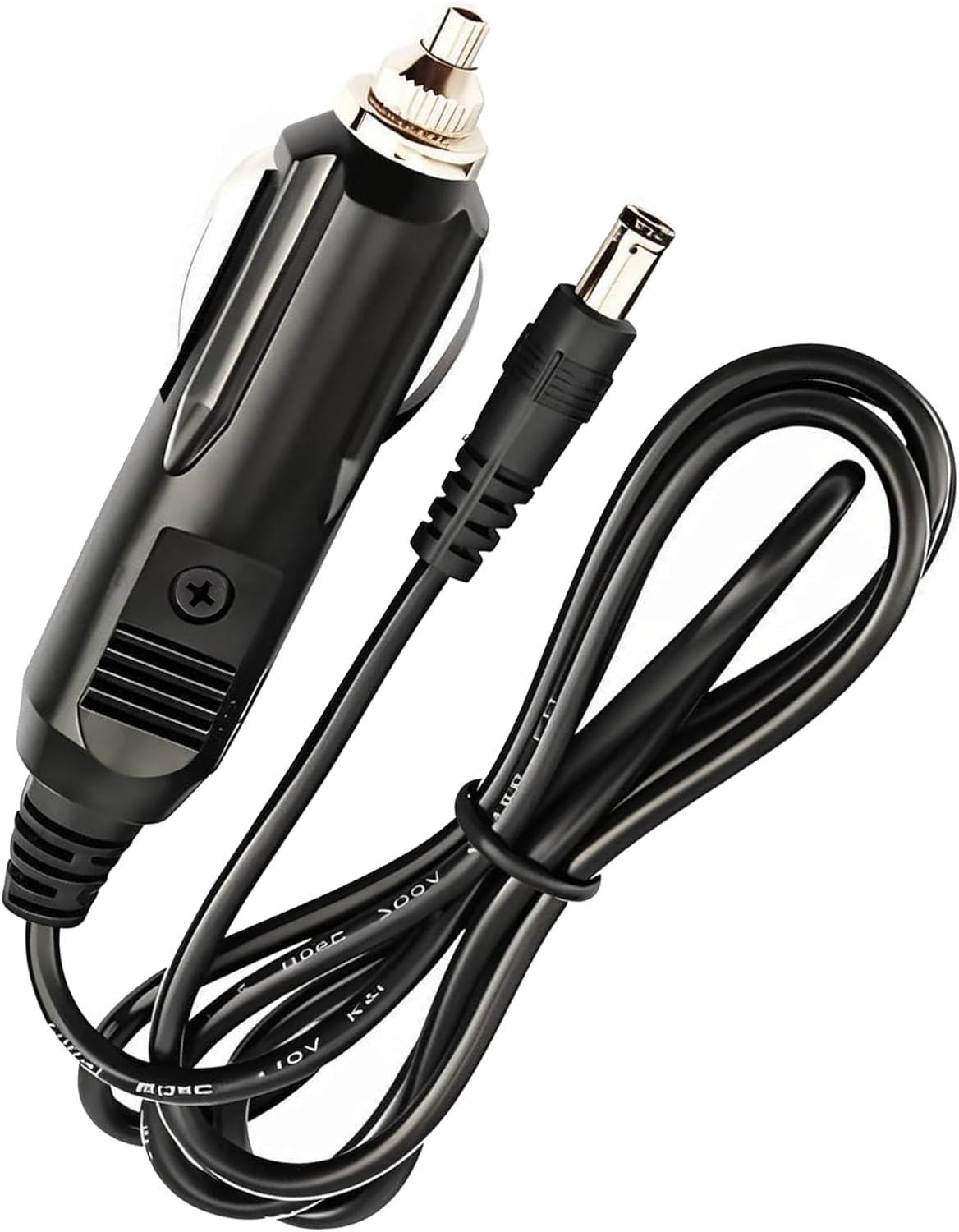 Portable Power Station DC Power Cable, 5.5mm x 2.1mm DC5521 to 12V/24V Cigarette Lighter Plug, 18AWG Charger Adapter with Fuse (5A 250V), for Solar Generator, 1.5m / 4.9ft