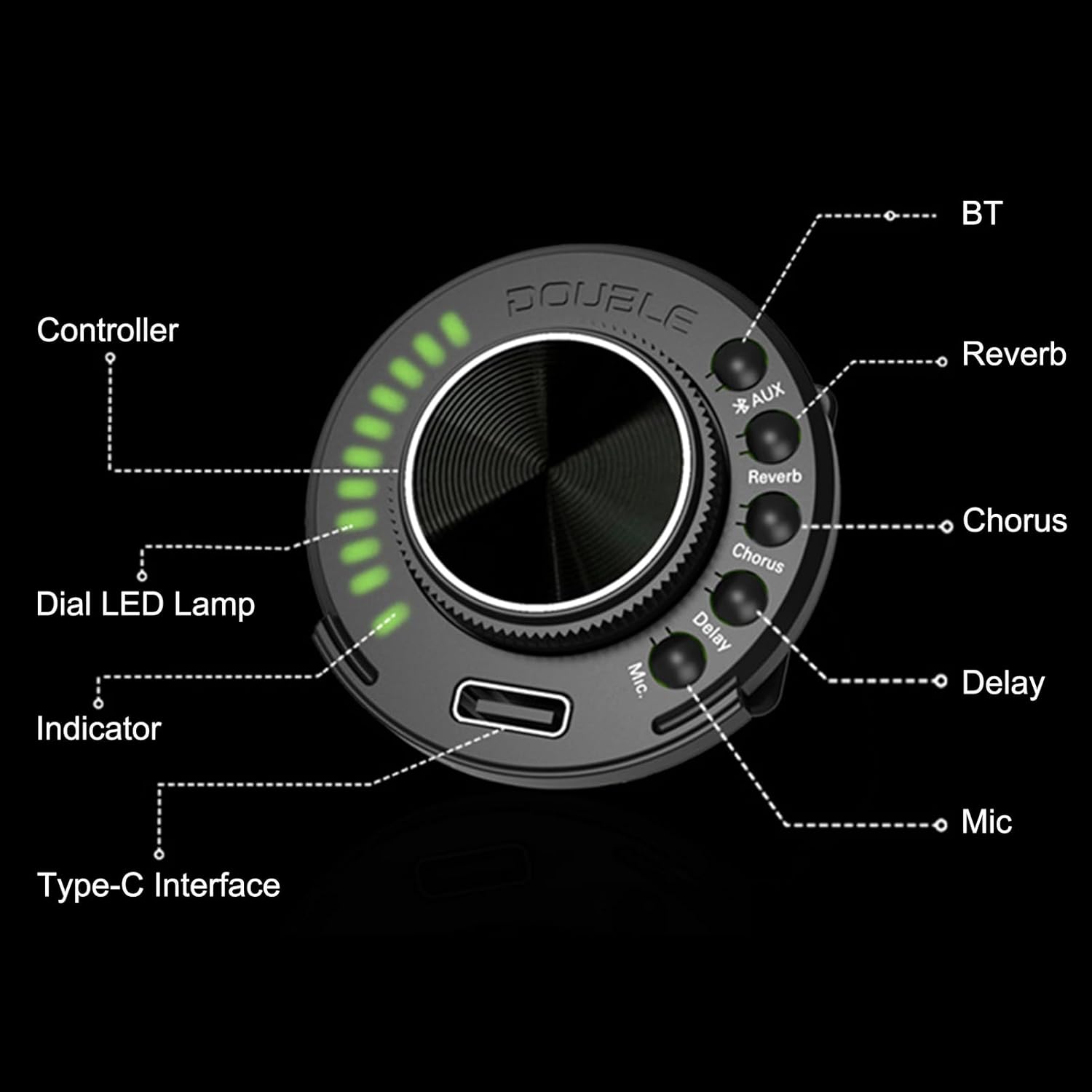 Generic OS1 Resonance Pickup On-Board Preamp SFT Same Frequency Trans Guitar Preamplifier System with Reverb Chorus Delay Re able Li-ion (Need Opening Holes to Install), Black