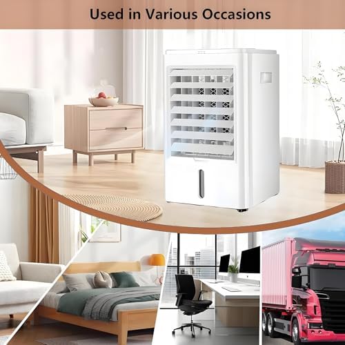 Portable Mini Air Conditioners for Home with Remote Control and Touch Screen Personal Air Conditioning Unit with 3-Speed and 4 ice Packs Portable Ac Unit Fan Car Air Cooler 12VHomeCar