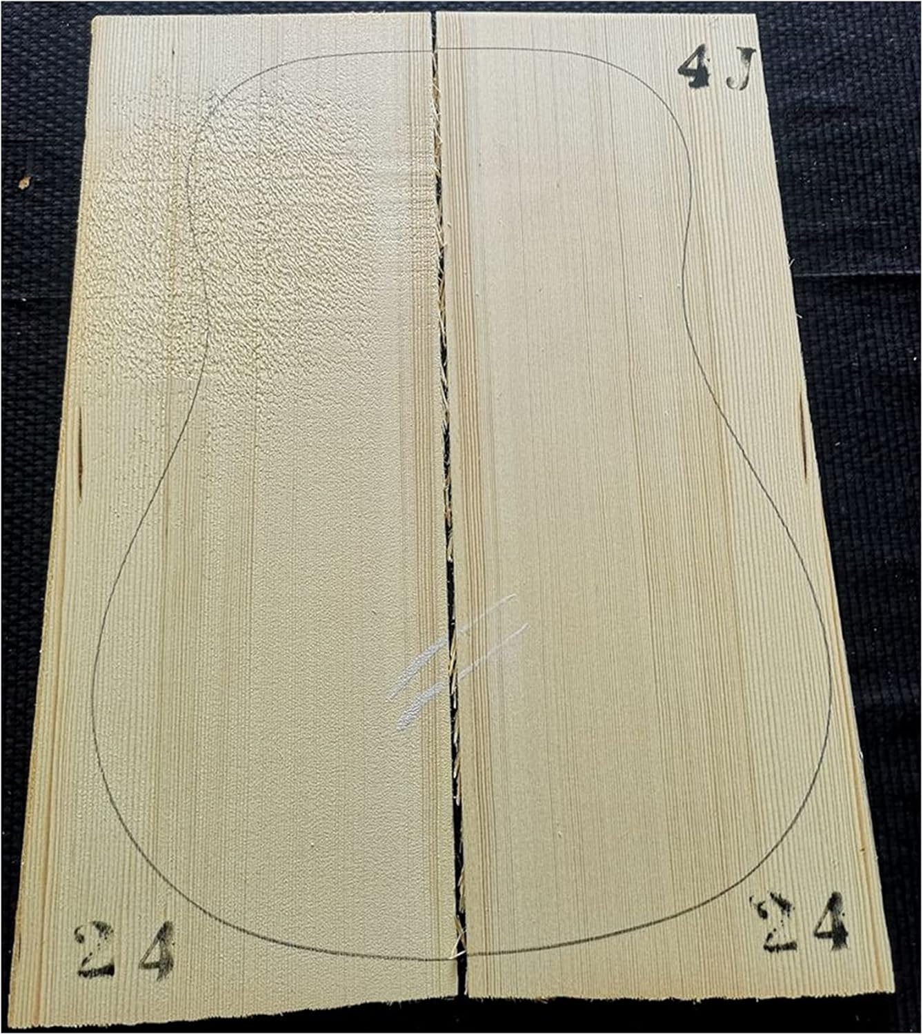 Unfinished Guitar Kit 4#Grade Picea Abies Alps Spruce Solid Wood Guitar Top 41 Inch DIY Handmade Guitars Making Material Handmade ​Guitar Body (Color : 4J-24)