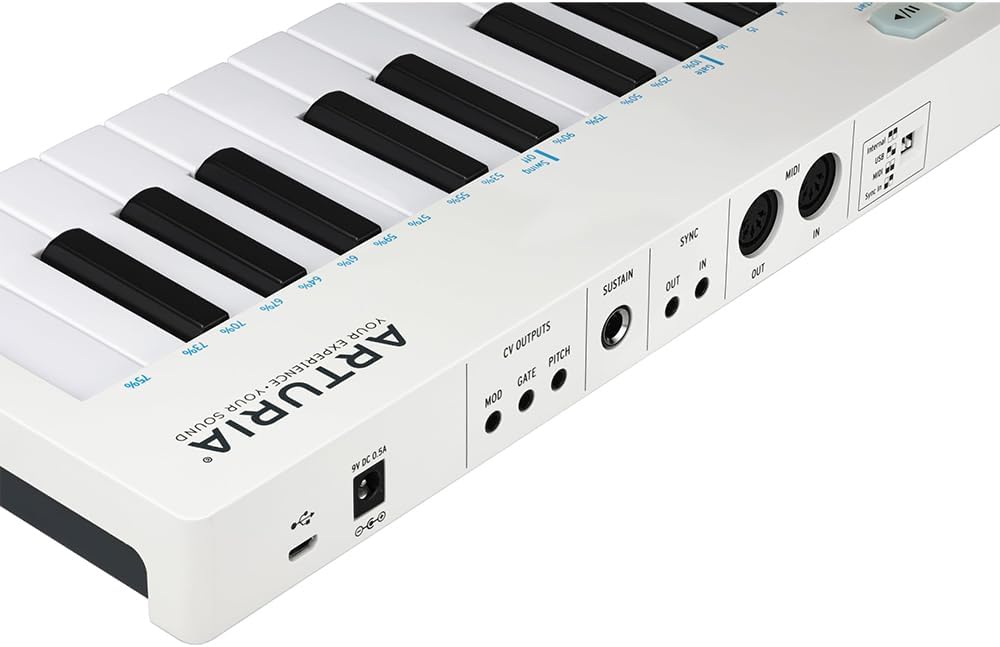 Arturia 430201 KeyStep 32-Key MIDI Controller and Sequencer Keyboard White Bundle with 2 YR CPS Enhanced Protection Pack