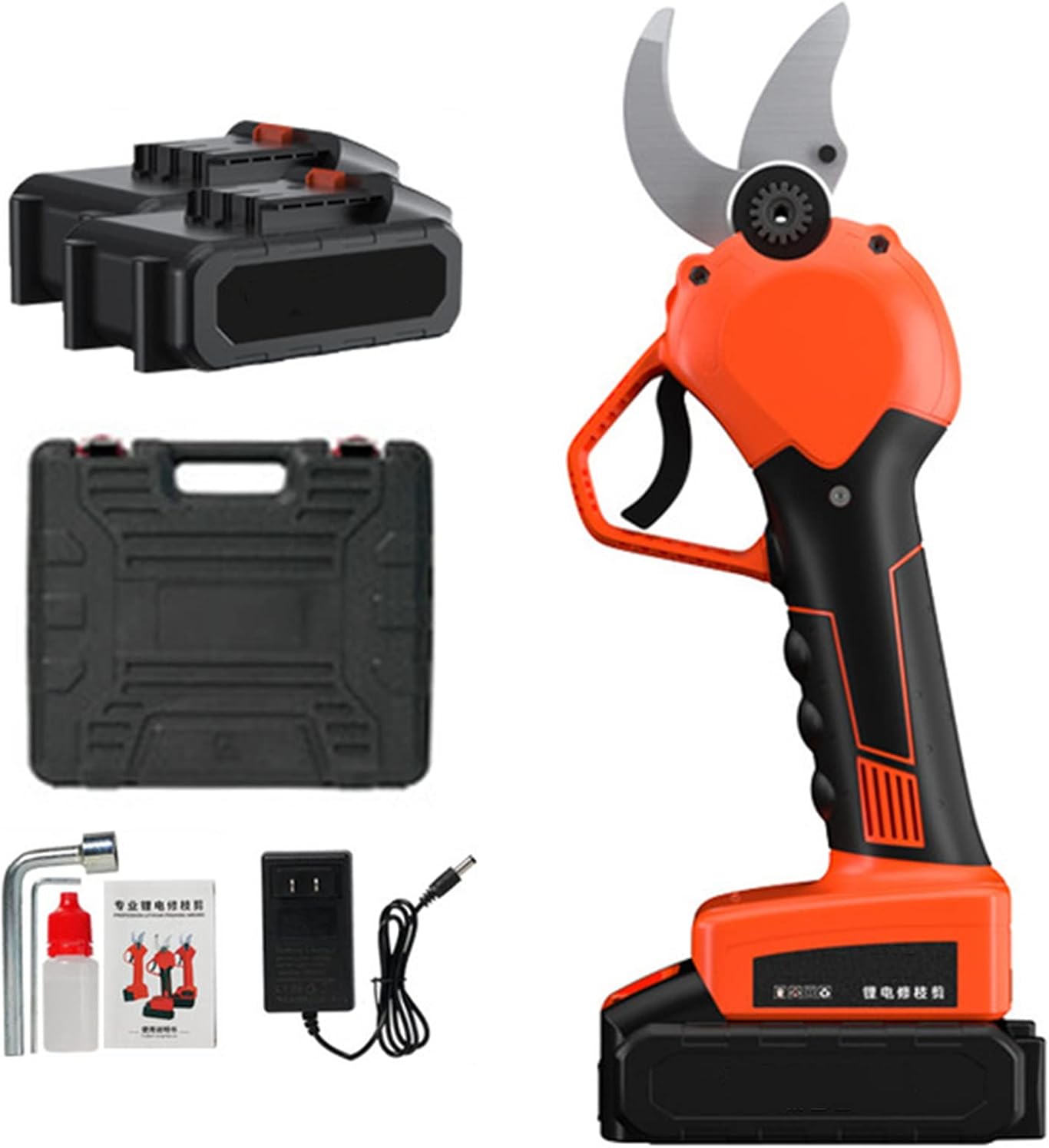 Electric Pruning Shears, Cordless Pruner with 40mm [1.57 Inch] Diameter, Electric Pruner Include Rechargeable Lithium Battery Powered, Pruning Shears for Fruit Tree Branch Garden