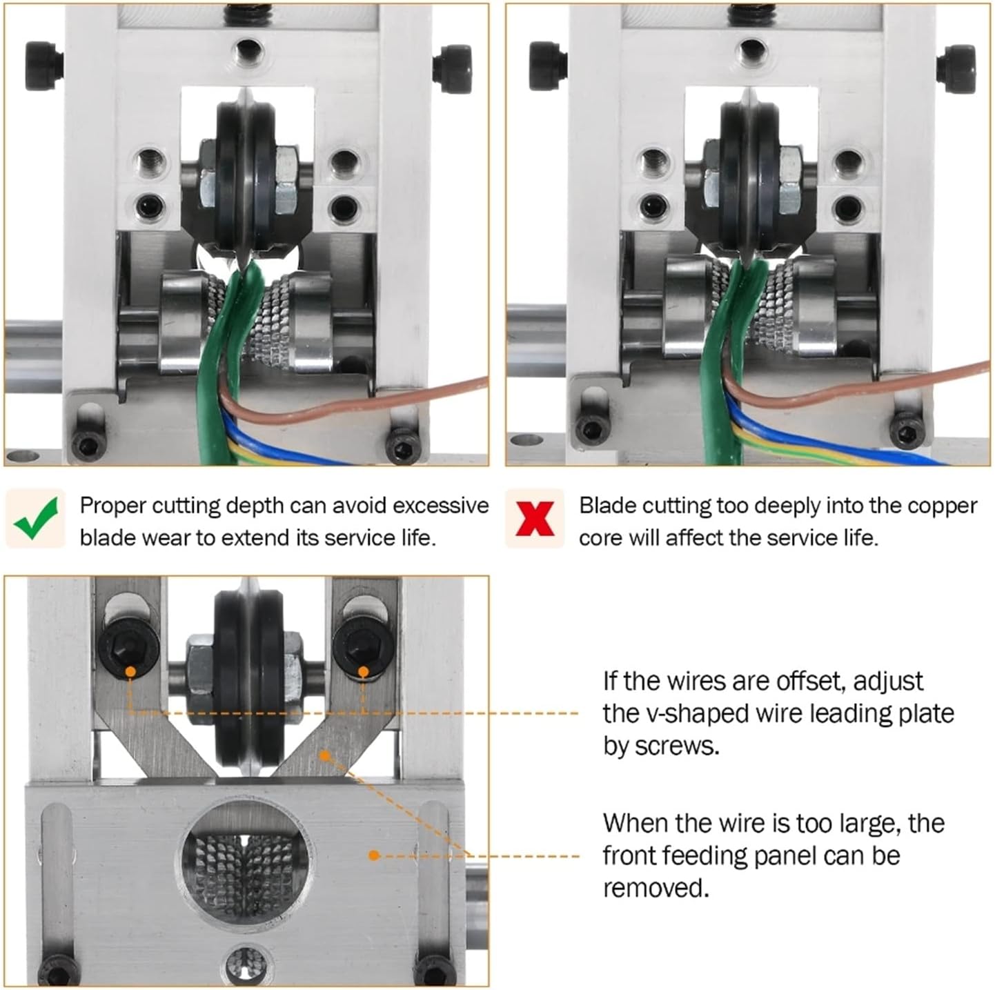 Manual Wire Stripping Machine Copper Cable Scrap Recycle Alloy Steel Cable Peeling Stripper Machine For 1-70mm Diameter Cable with Efficiency