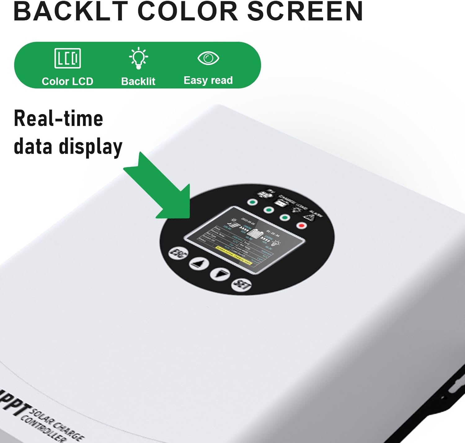 120A MPPT Solar Charge Controller, 12V 24V 36V 48V 60V 72V 84V 96V Battery System Auto , Solar Panel Charge Controller Regulator, LCD Display,Max Input PV 230V for FLD,LiFePO4,SLD,Gel,AGM