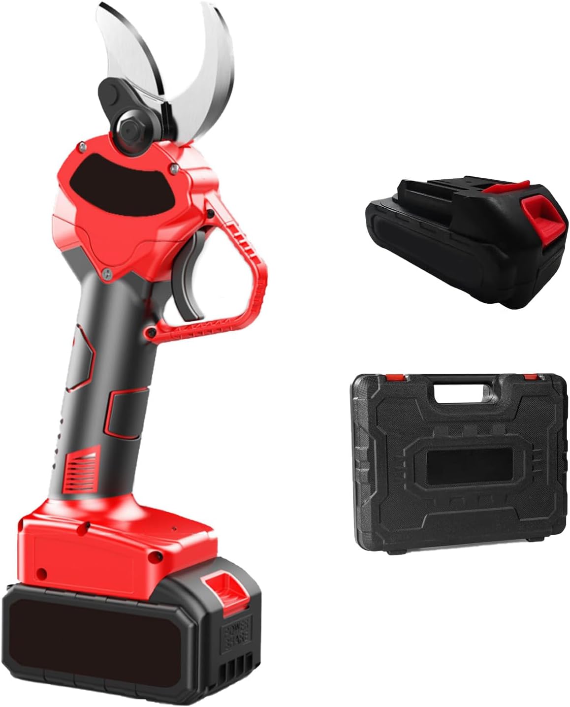 Electric Pruning Shears, Cordless Tree Pruner, Battery Powered Pruning Shears for Cutting Branches, with 2 Pcs 1500mah Rechargeable Batteries, Cutting Diameter Optional (40mm(1.6in))