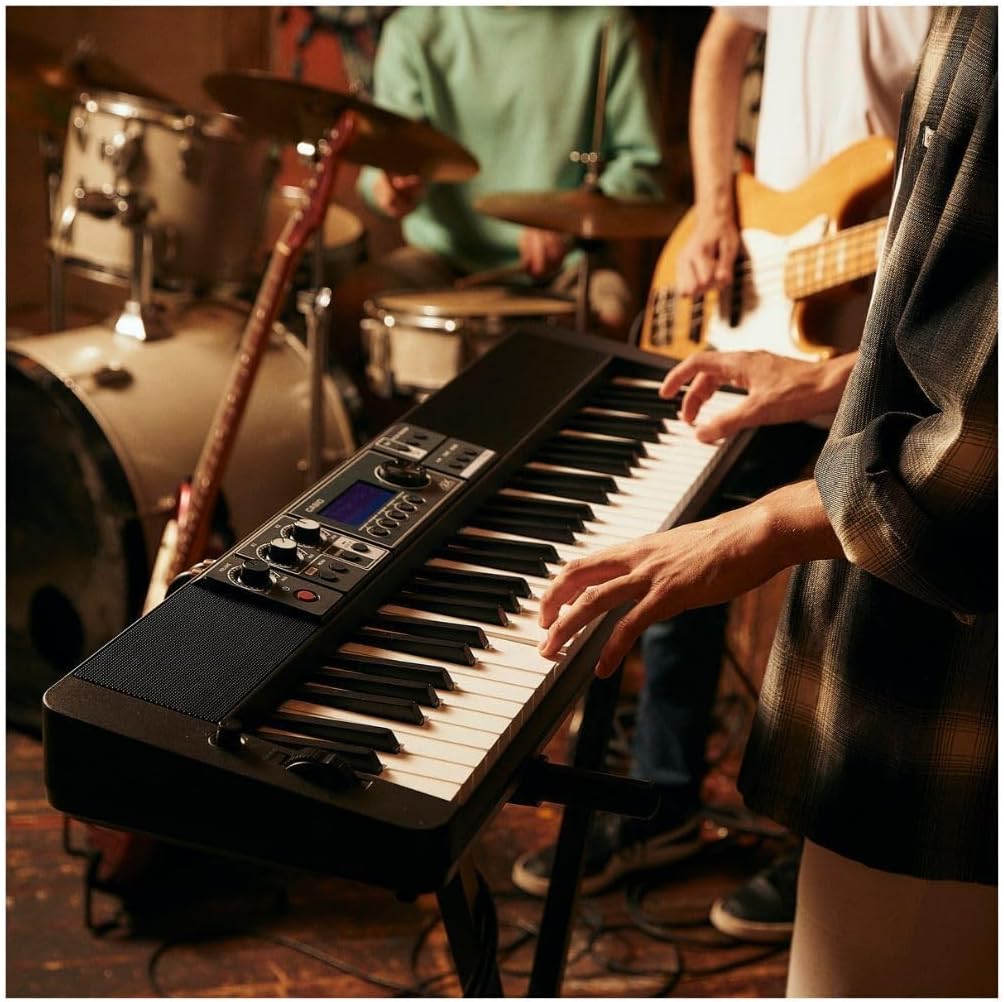Casio Casiotone CT-S500 – 61-Key Touch-Responsive Portable Keyboard | 800 AiX Tones, DSP Effects, Bluetooth MIDI/Audio, 6-Track Recorder, USB, Line Outs, Casio Music Space App | Gig-Ready & Compact