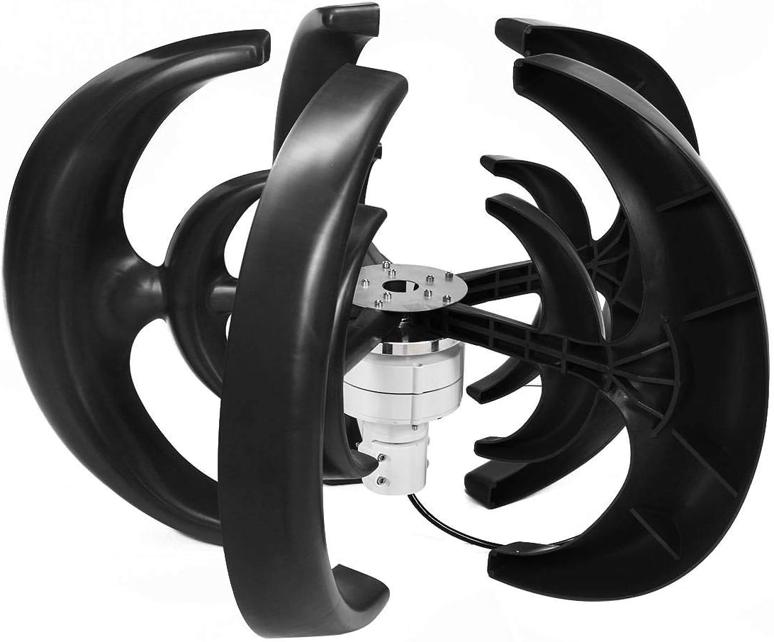 4000W 12V 24V Vertical Axis Wind Turbines Generator Lantern 5 Blades Motor Kit Windmill Energy Charge Turbines for Home Camping,24v