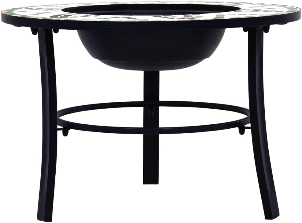 Fire Pits for Outside,Campfire Tripod,Camping Fire Pit,Mosaic Fire Pit Terracotta,Fire Insulation Grid,for Outside Garden Bonfire Party and Patio,26.8